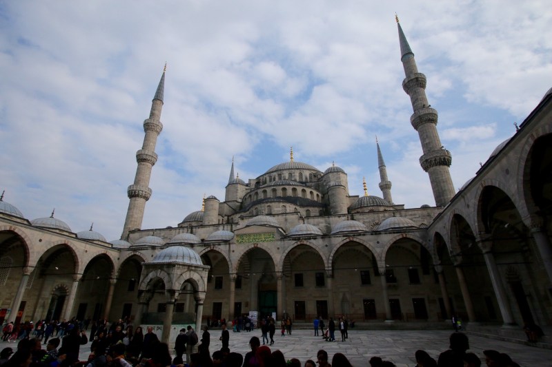 Blue mosque courtyard