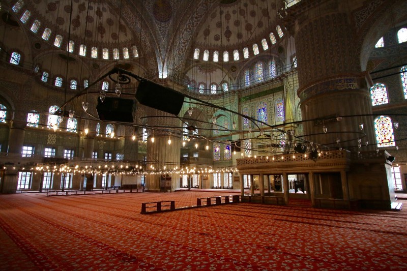 Ground level blue mosque