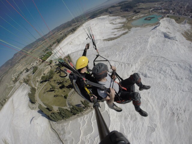 View from over the travertines