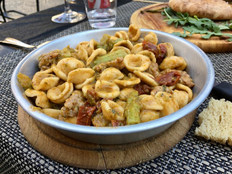 Orecchiette with rabe and sausage