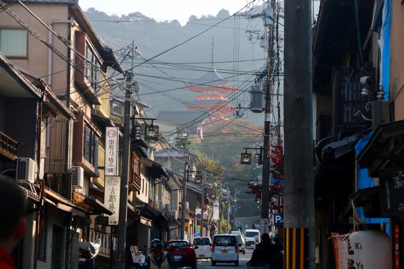 Temple at the end of the street