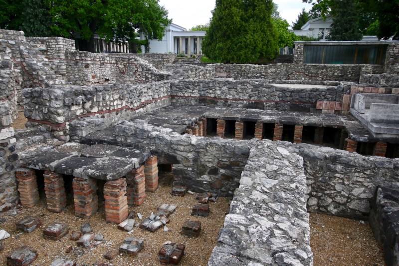 Bath with heated floors